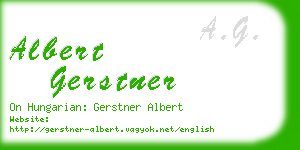 albert gerstner business card